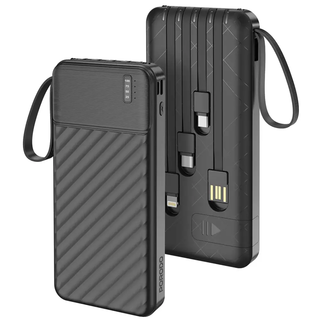 پاوربانک پرودو میلی آمپر 10000 به همراه  4کابل داخلی